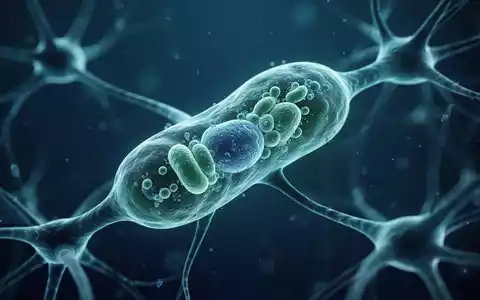 Hochauflösende 3D-Darstellung eines Mitochondriums in einer Nervenzelle zur Veranschaulichung zellulärer Alterungsprozesse. - Foto: über boerse-global.de