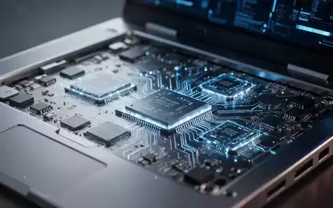 Nahaufnahme von Hochleistungs-Laptop-Hardwarekomponenten und integrierten Schaltkreisen auf einem Motherboard. - Foto: über boerse-global.de