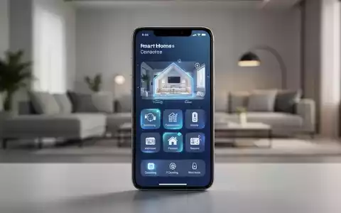 Modernes Smartphone mit Smart-Home-Benutzeroberfläche in einem minimalistischen Wohnraum. - Foto: über boerse-global.de