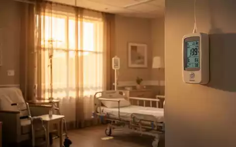 Ein sonnendurchflutetes Zimmer in einem Pflegeheim bei starker Hitze, symbolisiert durch ein Thermometer an der Wand. - Foto: über boerse-global.de