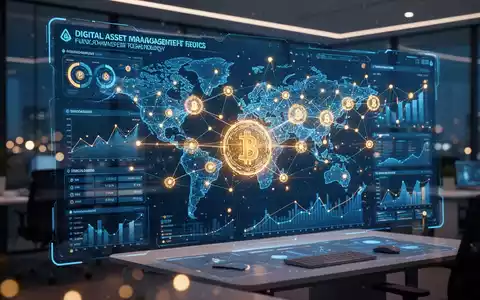 Digitale Finanzinfrastruktur mit vernetzten Blockchain-Knoten als Symbol für globale digitale Fondstransfers. - Foto: über boerse-global.de