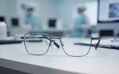 Eine Brille auf einem Schreibtisch in einer medizinischen Praxis, symbolisch für die ophthalmologische Überwachung. - Foto: über boerse-global.de