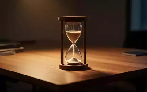 Eine Sanduhr auf einem minimalistischen Schreibtisch als Symbol für die Vergänglichkeit und das Lebensende. - Foto: über boerse-global.de