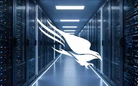 Abstrakte Darstellung moderner IT-Infrastruktur und Cybersicherheit in einem professionellen, blau beleuchteten Serverraum. - Foto: über boerse-global.de