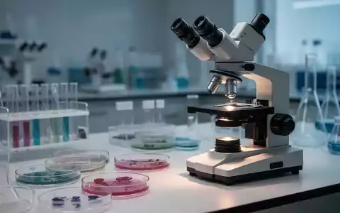 Ein hochmodernes Labor mit medizinischen Forschungsgeräten und einem Mikroskop für onkologische Studien. - Foto: über boerse-global.de