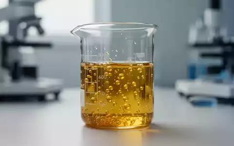 Nahaufnahme von goldenem Algenöl in einem Laborgefäß als Symbol für die Forschung zu Omega-3-Fettsäuren und Alterung. - Foto: über boerse-global.de