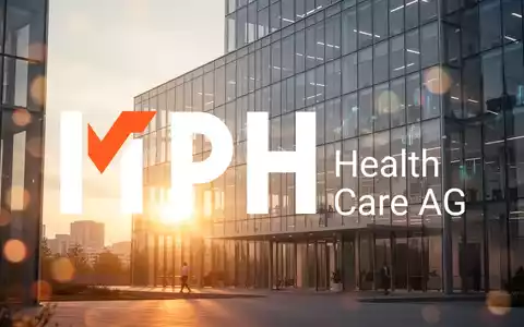 Abstraktes, professionelles Bild eines modernen Bürogebäudes bei Sonnenaufgang als Symbol für Investitionen im Gesundheitswesen. - Foto: über boerse-global.de