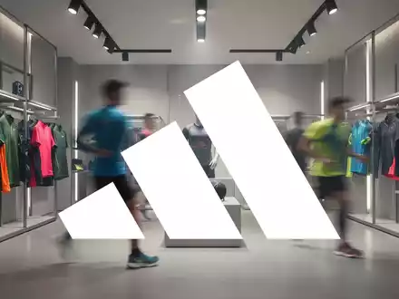 Abstrakte Darstellung einer modernen Sportartikel-Umgebung mit dynamischer Beleuchtung und Fokus auf athletische Dynamik. - Foto: über boerse-global.de