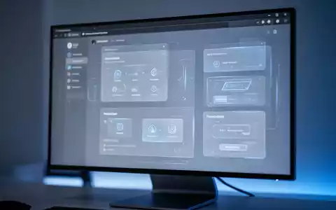 Moderner Computerbildschirm mit minimalistischer Benutzeroberfläche und sanfter blauer Beleuchtung. - Foto: über boerse-global.de