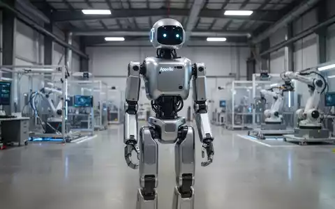 Ein humanoider Apollo-Roboter steht in einer modernen Robotik-Forschungseinrichtung in Austin, Texas. - Foto: über boerse-global.de