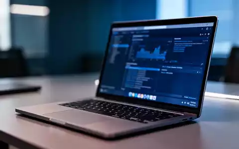 Moderner Büroarbeitsplatz mit Laptop, symbolisiert Unternehmenstechnologie und regulatorische Prüfung. - Foto: über boerse-global.de