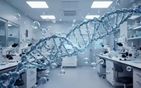 Abstrakte Darstellung von DNA-Strängen und Molekülstrukturen in einem modernen medizinischen Forschungslabor. - Foto: über boerse-global.de