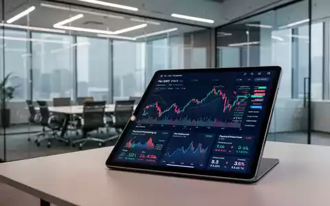 Digitales Tablet mit Finanzdiagrammen und Aktienmarktdaten in einem modernen Büro. - Foto: über boerse-global.de