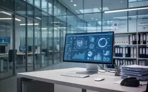 Moderner Büroraum mit digitaler Datenvisualisierung zur KI-Integration in der deutschen Migrationsverwaltung. - Foto: über boerse-global.de