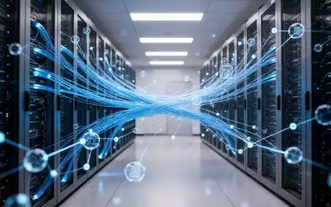 Moderner Serverraum mit leuchtenden Datenverbindungen, die unternehmensweite autonome KI-Agenten-Infrastruktur darstellen. - Foto: über boerse-global.de