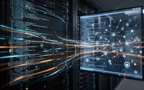 Digitale Darstellung eines Serverraums mit leuchtenden Datenströmen, die eine Cyber-Spionagekampagne symbolisieren. - Foto: über boerse-global.de