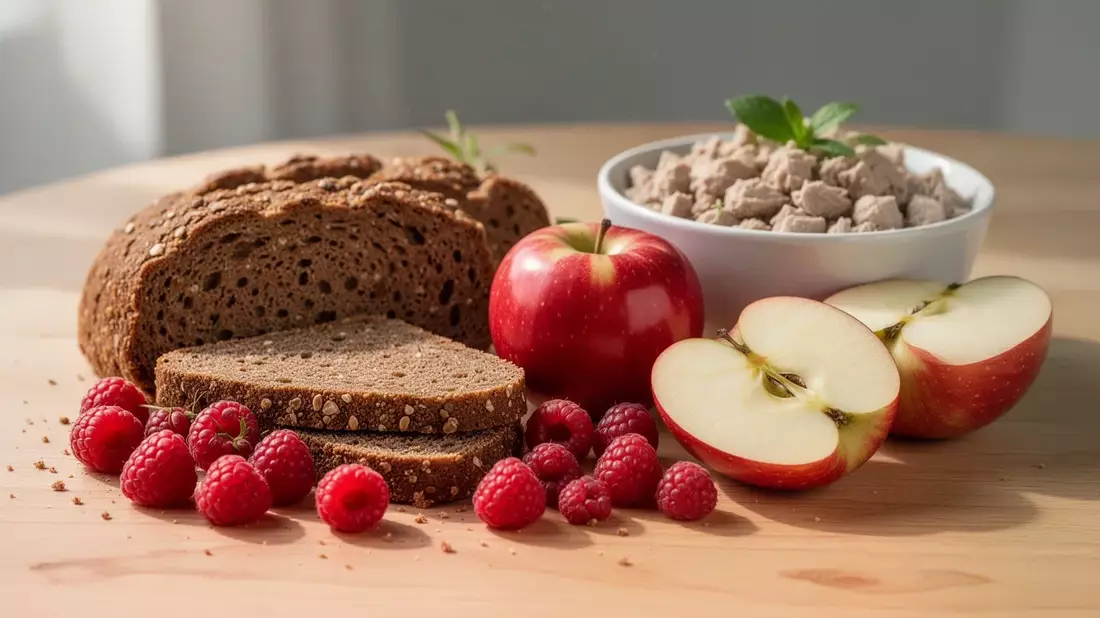 Portionsbasierte Nährwertanalyse: Himbeeren vs. Bananen im Kalorien-Check