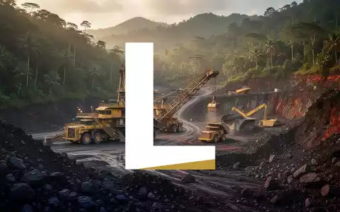 Professionelle Aufnahme einer Goldmine in einer tropischen Berglandschaft bei Sonnenuntergang. - Foto: über boerse-global.de