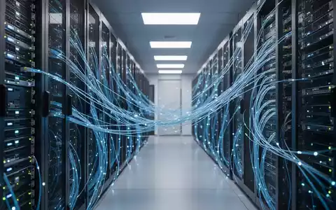 Moderne Serverräume mit leuchtenden Glasfaserkabeln und Server-Racks als Symbol für die KI-Infrastruktur. - Foto: über boerse-global.de