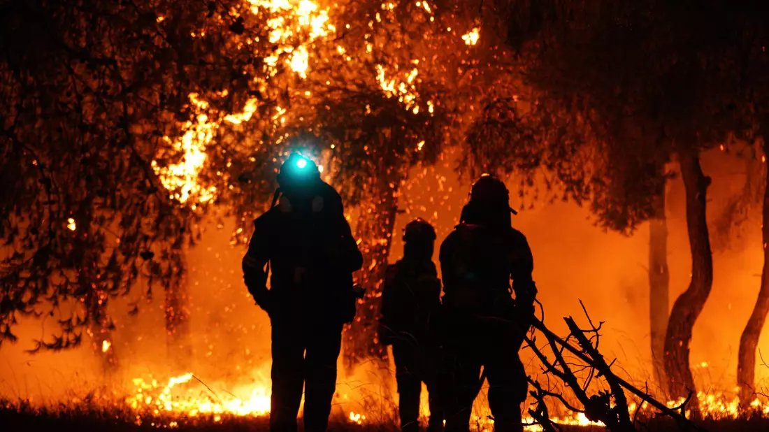 Wald- und Flächenbrände in Griechenland verursachen verheerende Schäden.  - Bild: Giorgos Arapekos/ZUMA Press Wire/dpa