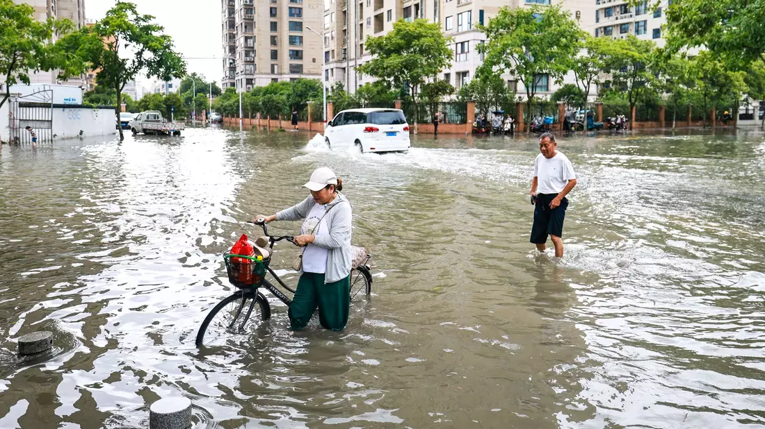 Der Taifun «Gavi» in der chinesischen Provinz Zhejiang in der ersten Julihälfte. (Archivbild) - Bild: Jiang Han/XinHua/dpa