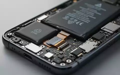 Nahaufnahme einer Smartphone-Akkuverbindung und Schaltkreisen, die Softwaresperren und Hardware-Reparatur darstellen. - Foto: über boerse-global.de