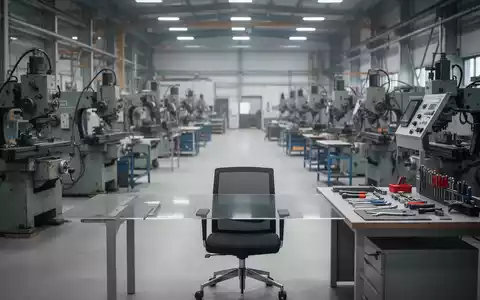 Ein unbesetzter Arbeitsplatz in einem modernen Industriebetrieb, der den Fachkräftemangel symbolisiert. - Foto: über boerse-global.de