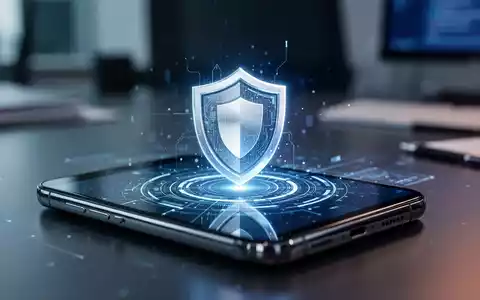Ein leuchtendes Sicherheitsschild-Symbol auf einem modernen Smartphone-Display als Symbol für Android-Sicherheit. - Foto: über boerse-global.de