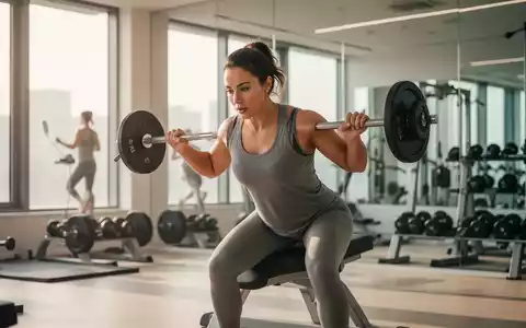 Person beim Krafttraining in einem modernen Fitnessstudio als Symbol für den Zusammenhang zwischen Muskelkraft und Herzgesundheit. - Foto: über boerse-global.de