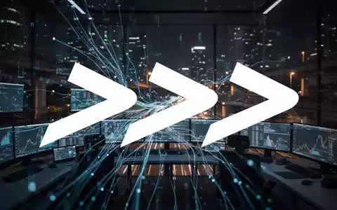 Abstraktes, atmosphärisches Bild eines modernen Verkehrsleitsystems bei Nacht, das strategischen Wandel symbolisiert. - Foto: über boerse-global.de