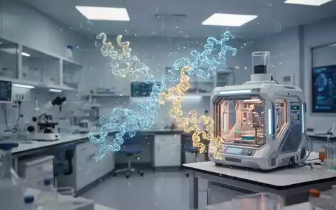 Digitale Visualisierung von Proteinmolekülen in einem modernen medizinischen Labor für die Alzheimer-Forschung. - Foto: über boerse-global.de