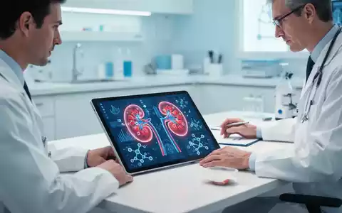 Ein Arzt in einer modernen klinischen Praxis bespricht medizinische Daten an einem Tablet zur Behandlung chronischer Nierenerkrankungen. - Foto: über boerse-global.de