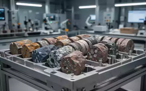 Geologische Gesteinsproben in einer modernen Minen-Laborumgebung - Foto: über boerse-global.de