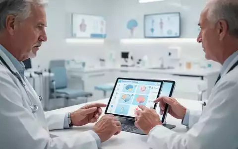 Eine Person nutzt ein digitales Trainingstool fĂŒr kognitive Ăbungen in einer modernen medizinischen Umgebung. - Foto: ĂŒber boerse-global.de