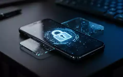 Ein Smartphone mit einem digitalen Schloss-Symbol auf dem Display als Symbol für mobile Sicherheit und Verschlüsselung. - Foto: über boerse-global.de