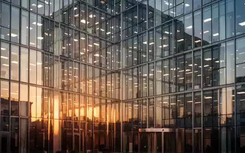 Modernes Bürogebäude bei Sonnenuntergang als Symbol für Unternehmensregulierung und Transparenz. - Foto: über boerse-global.de