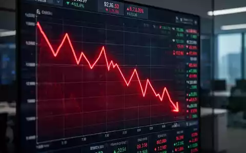 Ein fallender Aktienkurs auf einer digitalen Anzeigetafel, der den Kursverlust symbolisiert. - Foto: über boerse-global.de