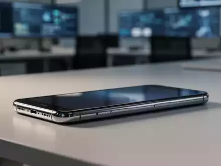 Modernes Smartphone auf einem minimalistischen Schreibtisch bei sanfter Beleuchtung. - Foto: über boerse-global.de