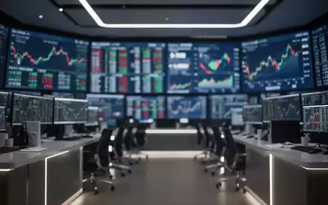 Abstrakte Darstellung von Finanzdaten und Aktienkursen auf einem modernen Bildschirm. - Foto: über boerse-global.de