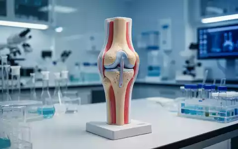 Anatomisches Modell eines menschlichen Kniegelenks in einem modernen medizinischen Forschungslabor. - Foto: über boerse-global.de
