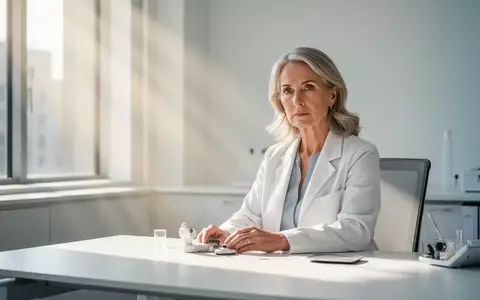 Eine konzentrierte Frau mittleren Alters an einem hellen Schreibtisch, die eine wissenschaftliche Studie symbolisiert. - Foto: über boerse-global.de