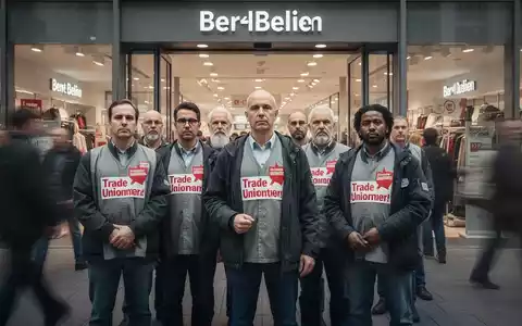 Streikende Beschäftigte des Einzelhandels bei einer gewerkschaftlichen Versammlung in Berlin. - Foto: über boerse-global.de