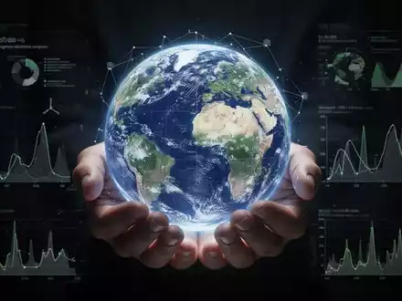 Ein leuchtender Globus in menschlichen Händen als Symbol für die ökologische Erschöpfung und nachhaltige Ressourcen. - Foto: über boerse-global.de