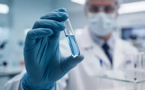 Ein Wissenschaftler hält ein medizinisches Röhrchen in einem modernen Labor zur Erforschung kognitiver Gesundheit. - Foto: über boerse-global.de