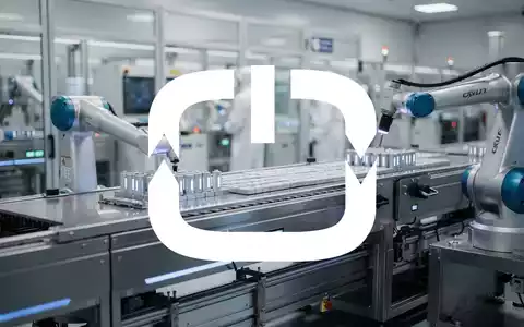 Moderne automatisierte Batteriefertigungsanlage in einem sterilen Industrieraum mit Fokus auf Hochtechnologie. - Foto: über boerse-global.de