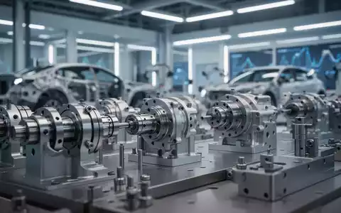 Moderne Produktionshalle der Automobilindustrie mit Fokus auf technische Präzision. - Foto: über boerse-global.de
