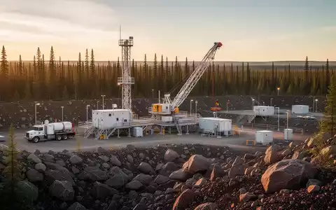Moderne Uran-Explorationsstätte im Athabasca-Becken in Kanada bei goldenem Licht. - Foto: über boerse-global.de