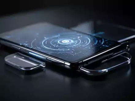 Ein hochwertiges Smartphone mit modernem Display auf einer dunklen, reflektierenden Oberfläche. - Foto: über boerse-global.de