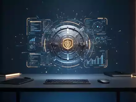 Konzeptionelle Darstellung einer sicheren digitalen Tresor-Oberfläche für KI-gesteuerte Finanztransaktionen. - Foto: über boerse-global.de