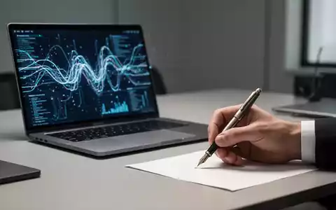 Ein moderner Arbeitsplatz mit Laptop und Stift, der das Spannungsfeld zwischen KI-Automatisierung und menschlicher Kreativität symbolisiert. - Foto: über boerse-global.de